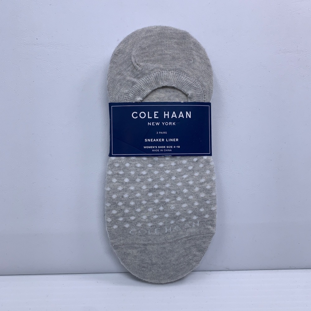 Cole Haan Womens 4-10 Multi Color 3 Pair Sneaker Liner Socks NWT